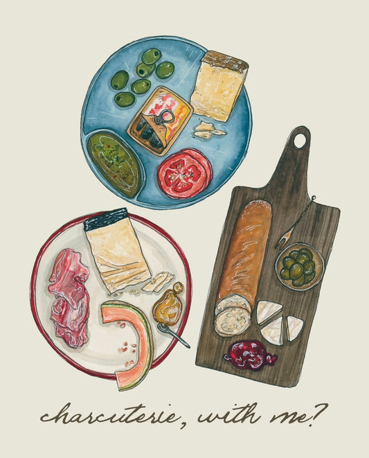 "Charcuterie, with me?" Art Print