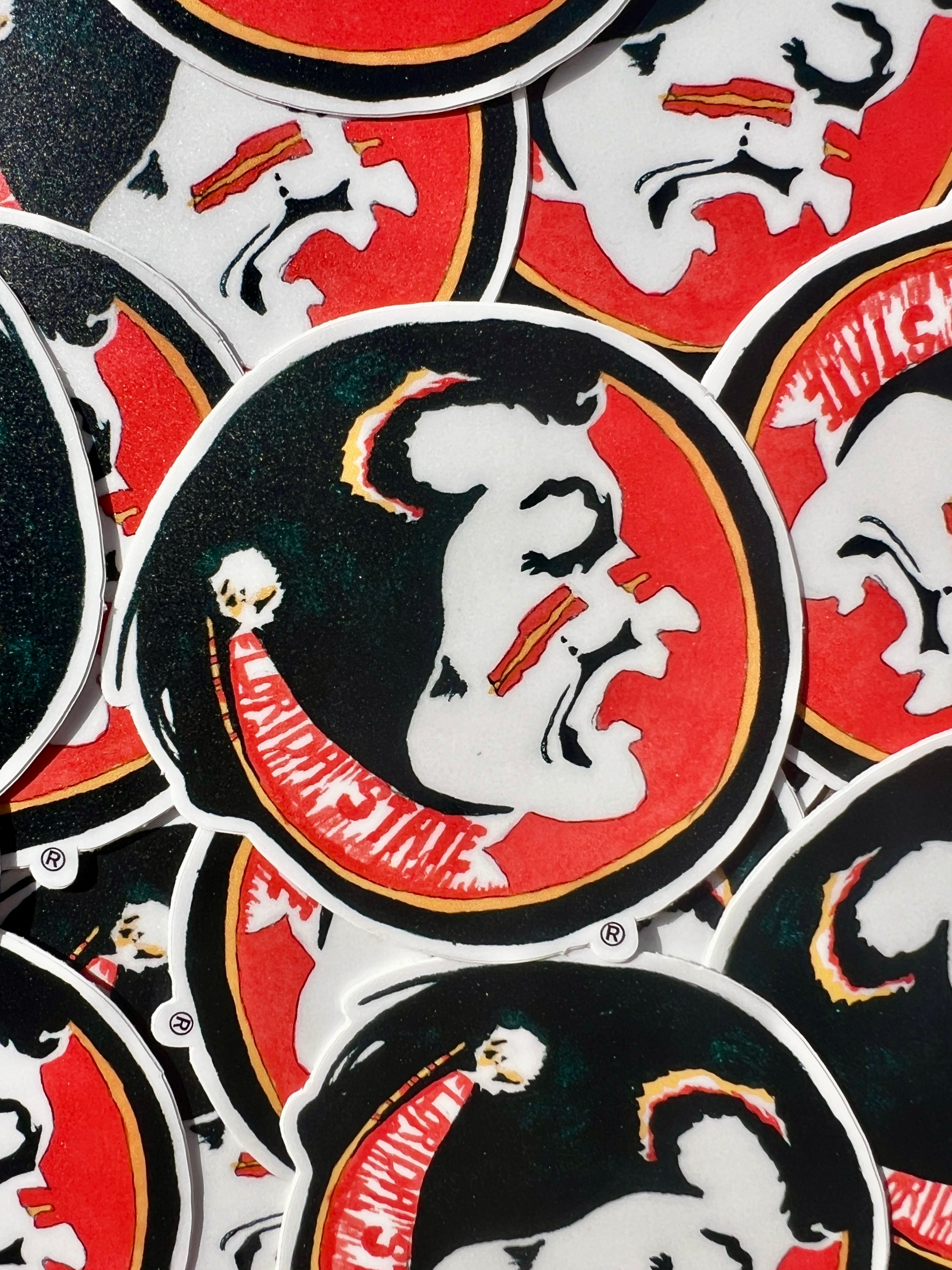 Fsu Post It Sticker FSU Vintage Seminole Logo Sticker – artxnikki