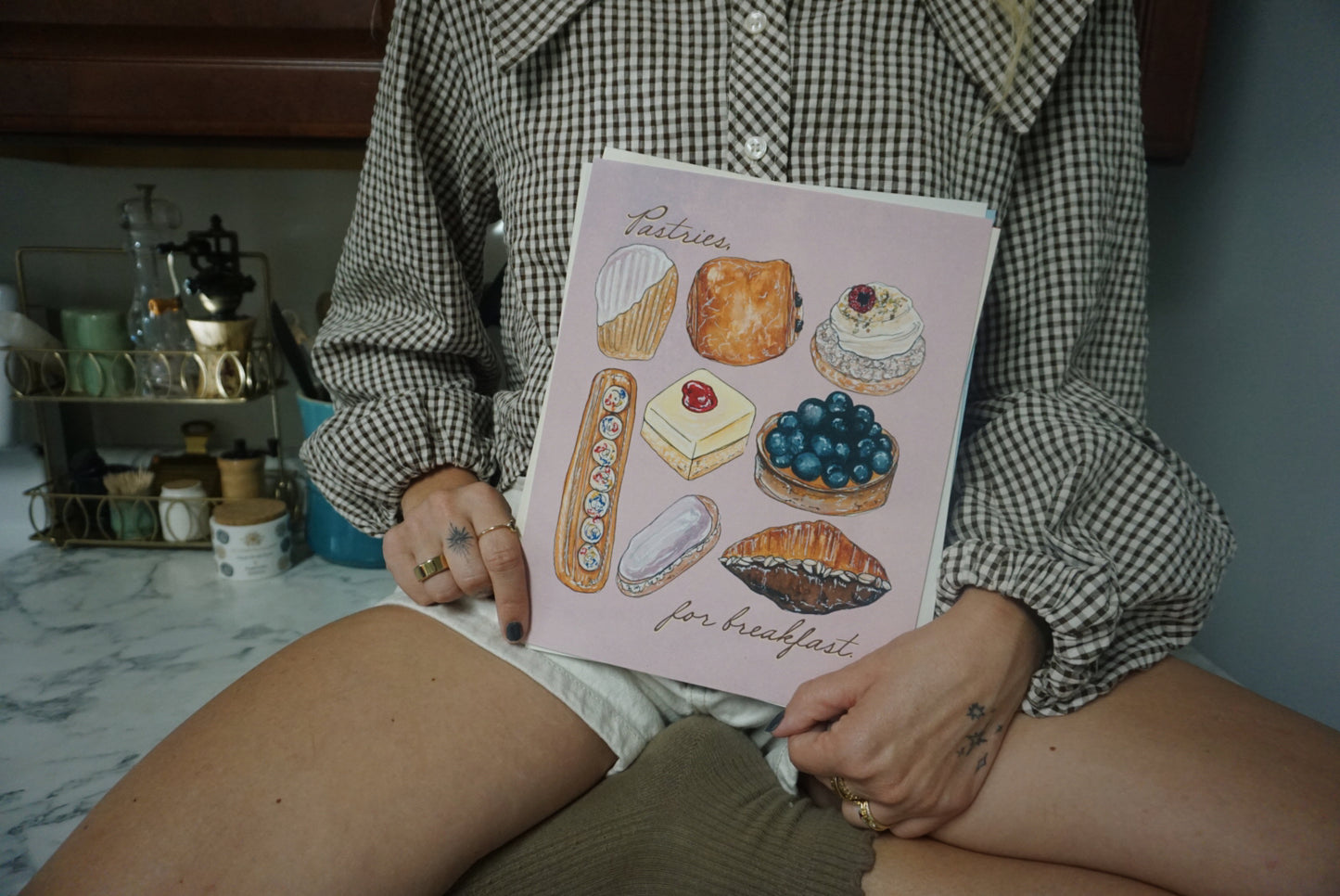 "Pastries, for breakfast." Art Print