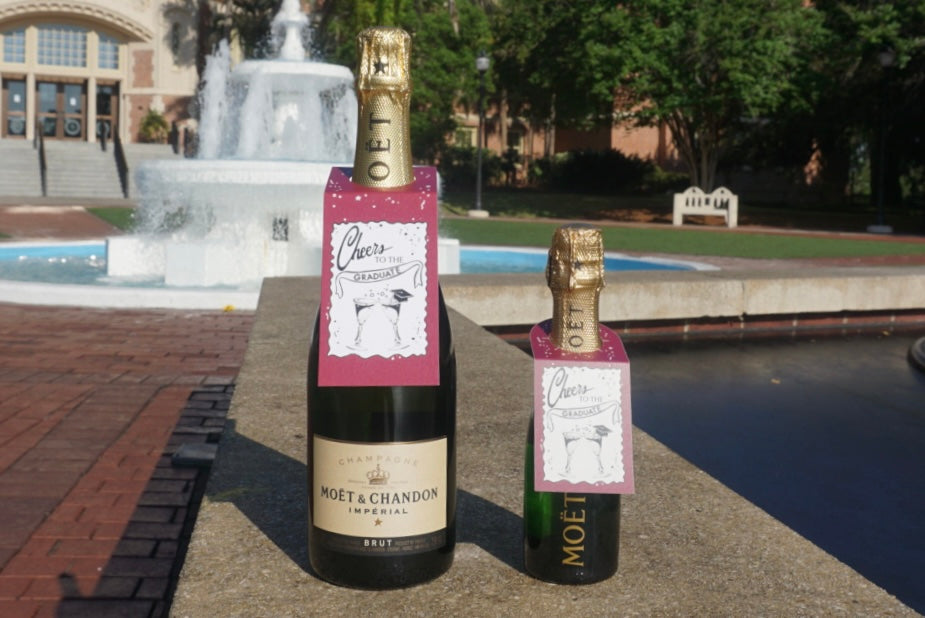 "Cheers to the Graduate!" Champagne Bottle Tag