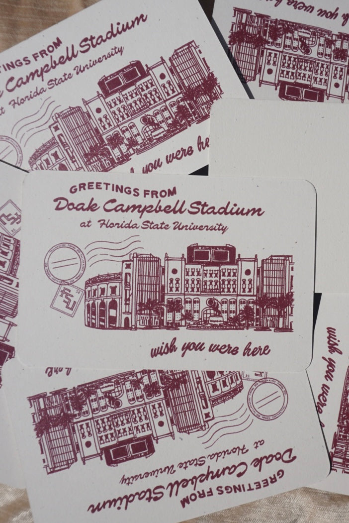 FSU Greetings from Doak Campbell Stadium Postcard