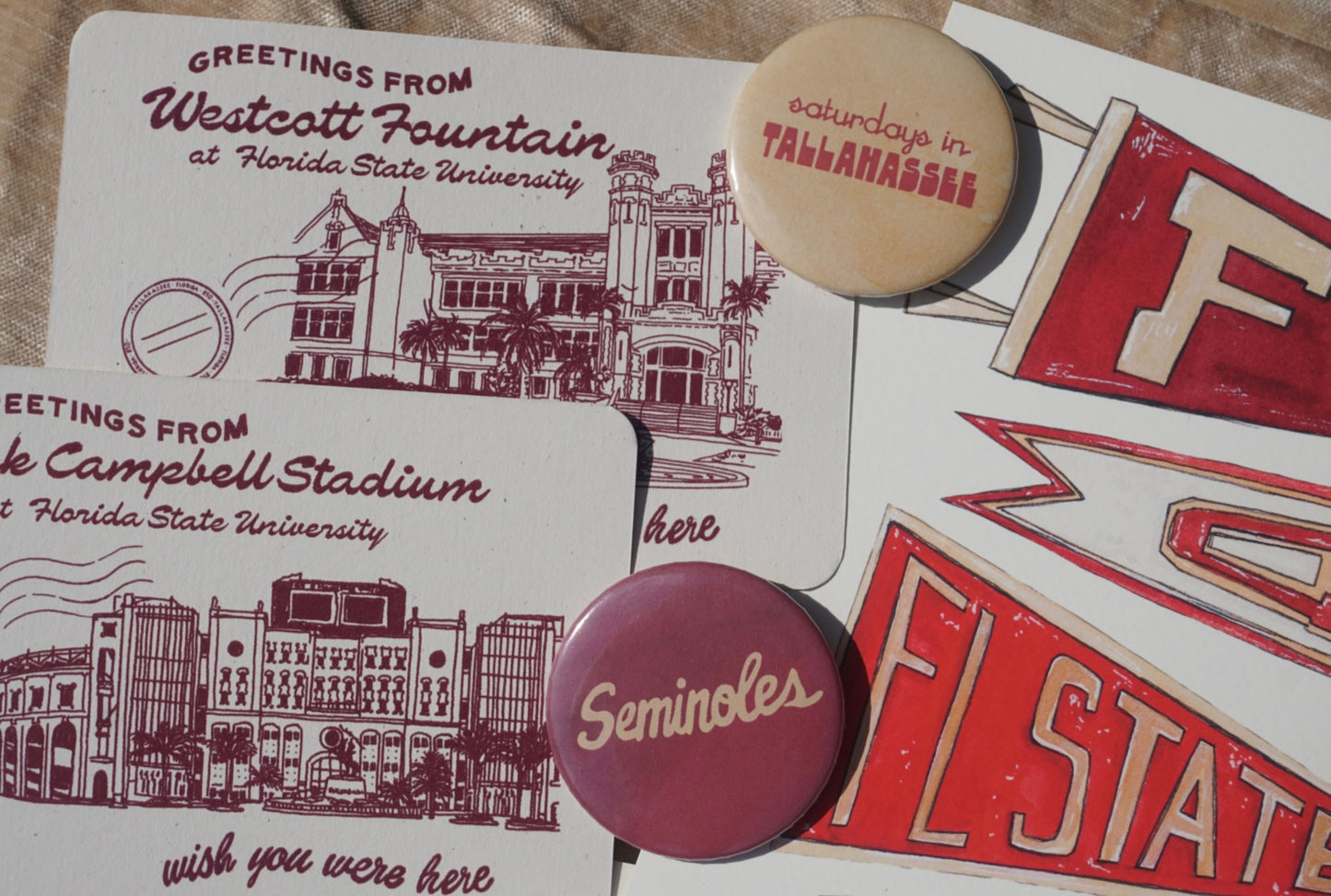 "Saturdays in Tallahassee" button