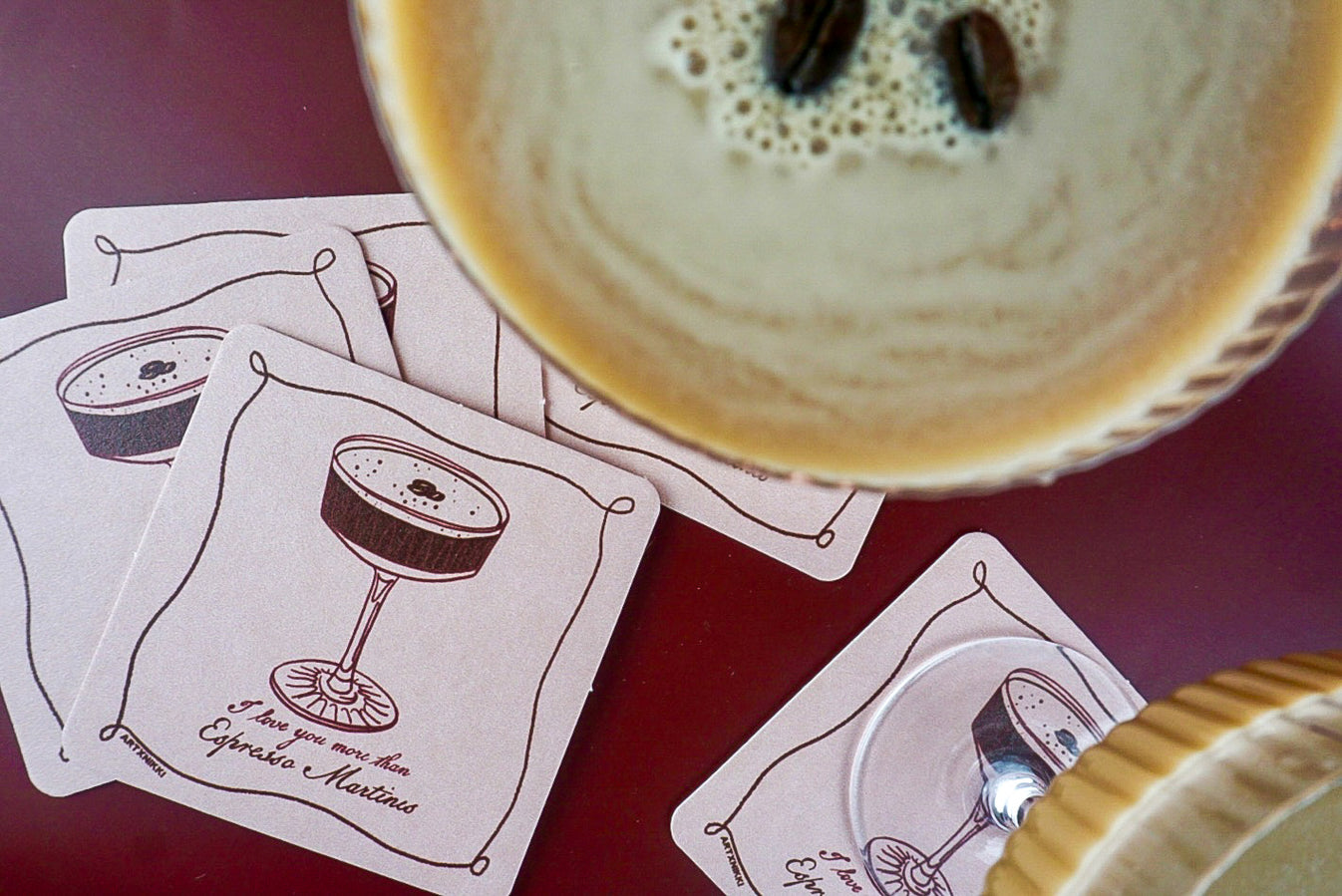 Martini Coaster Set