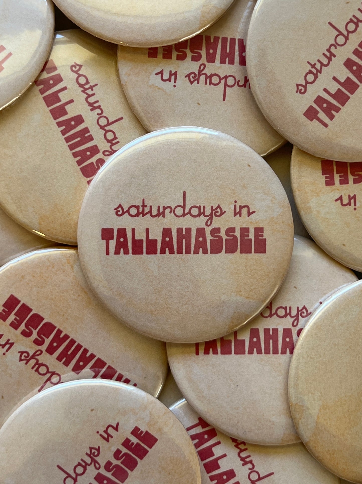 "Saturdays in Tallahassee" button