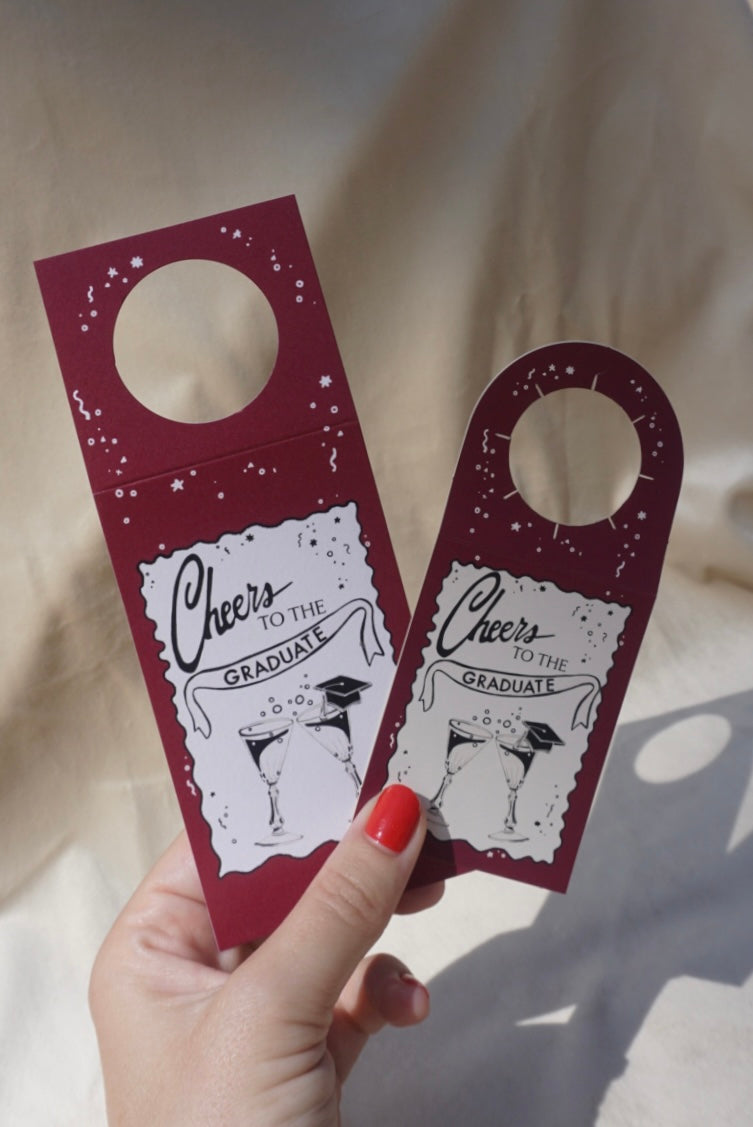 "Cheers to the Graduate!" Champagne Bottle Tag
