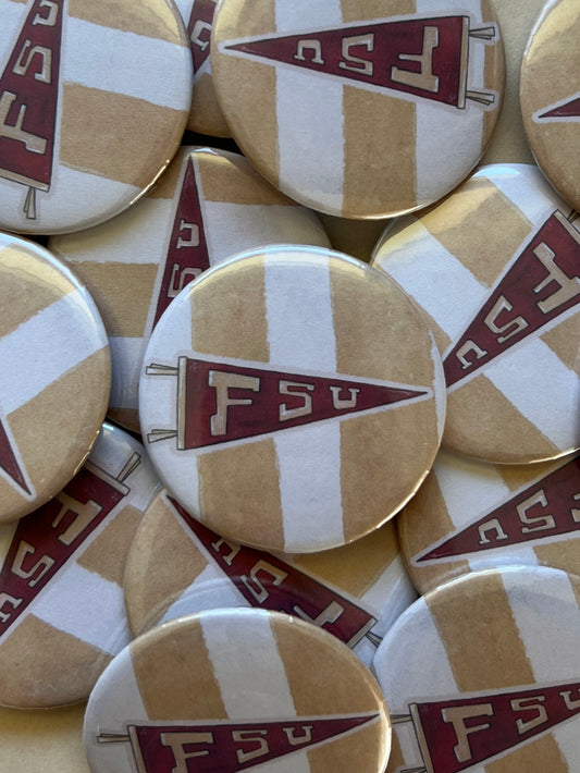 FSU Pennant Button