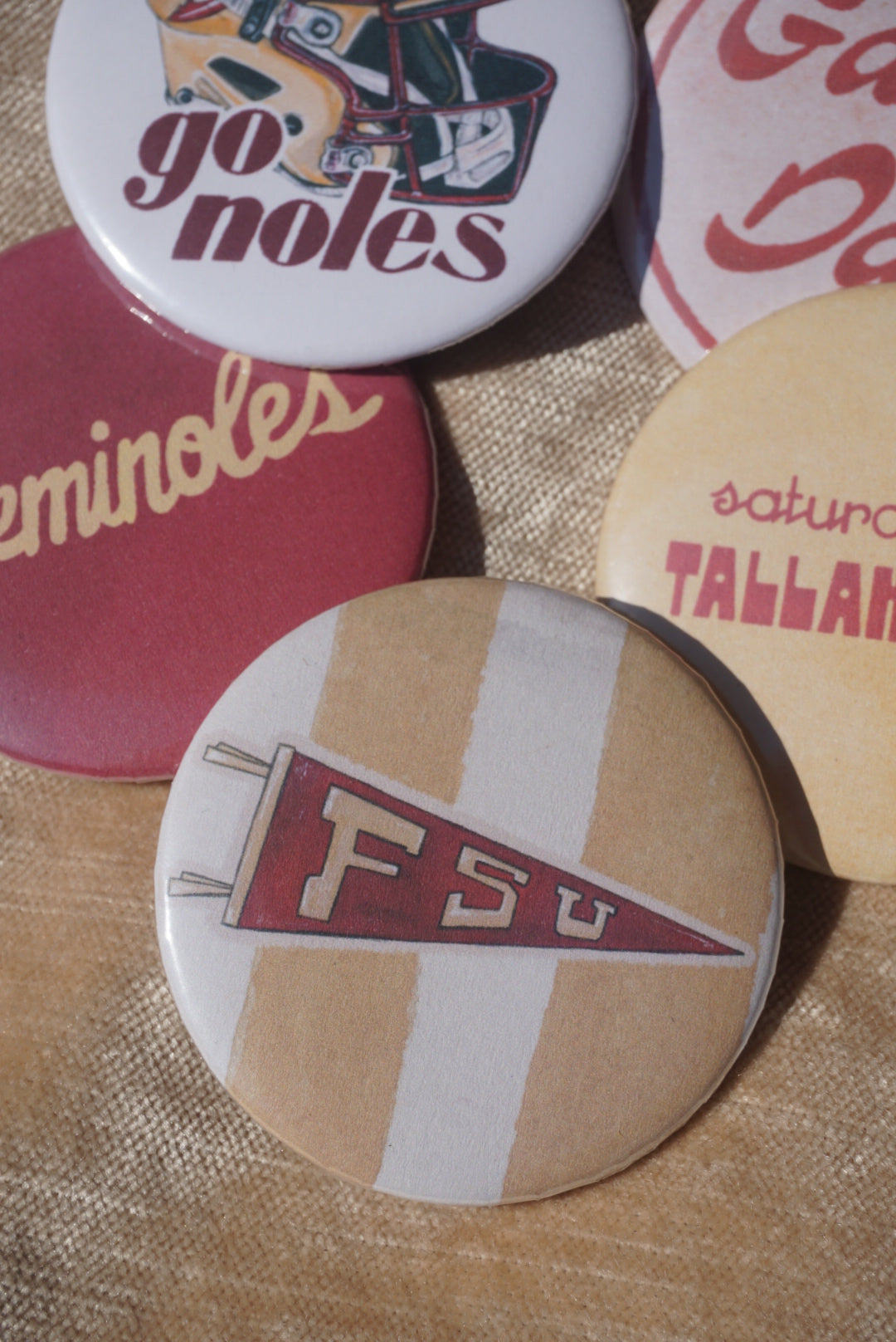 FSU Pennant Button