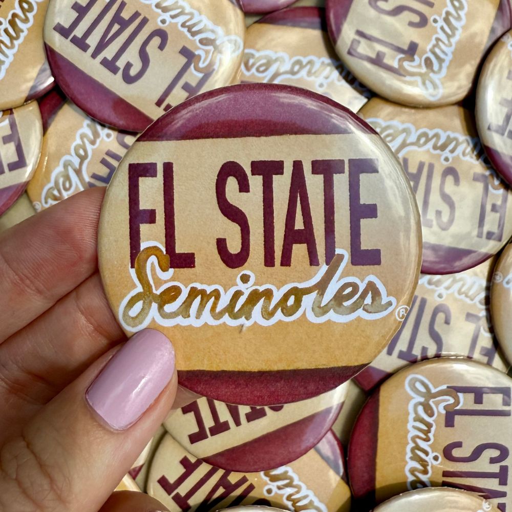 FSU "Florida State Seminoles" Stripe Button