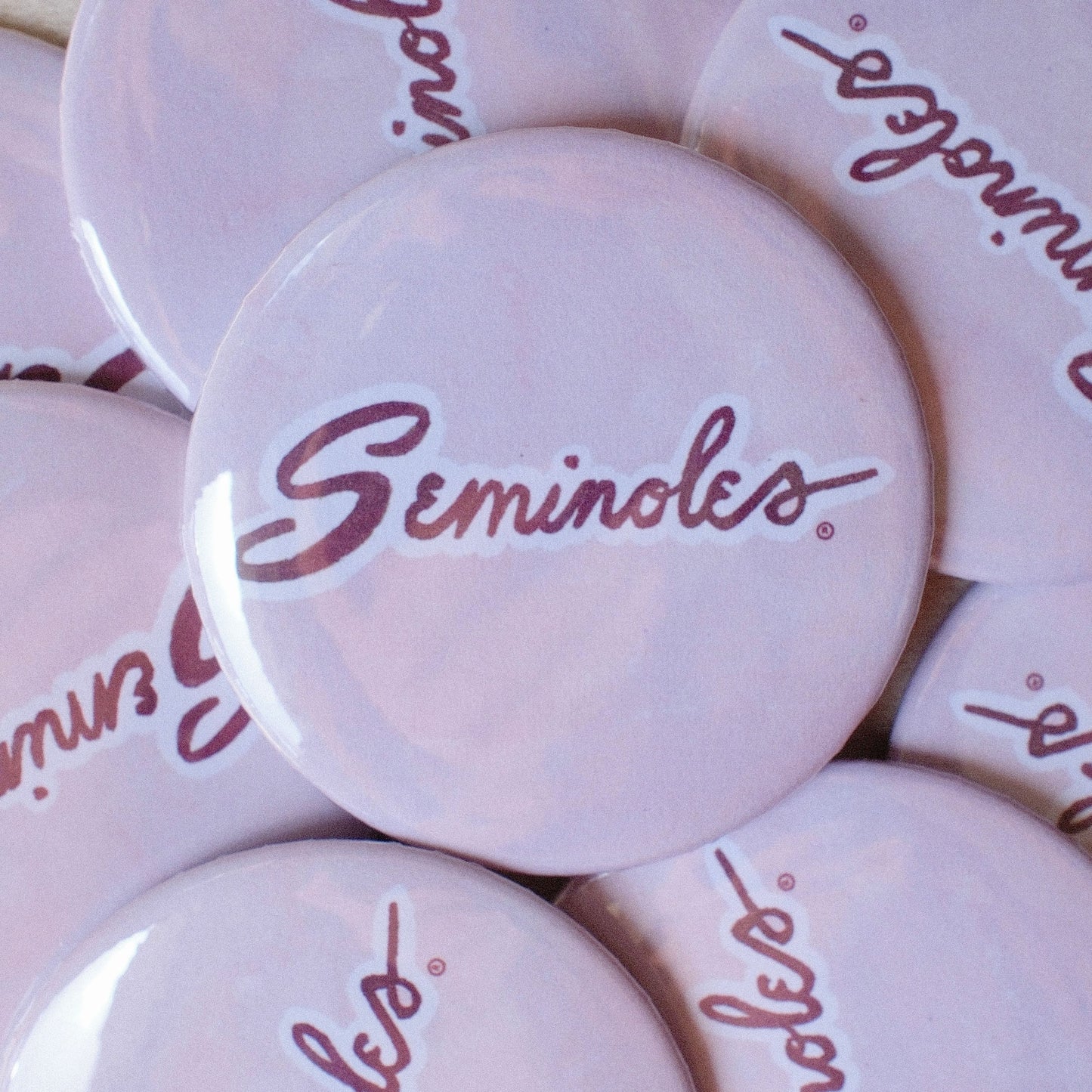 Florida State Pink "Seminoles" Button