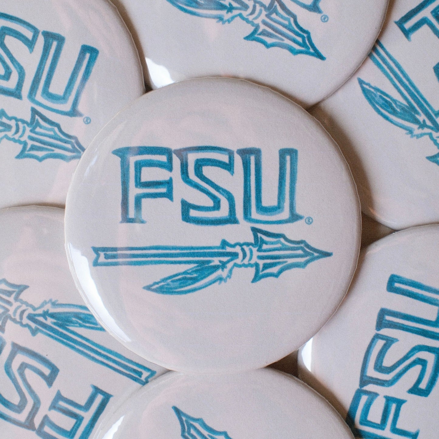 Florida State Heritage Turquoise FSU Spear Button