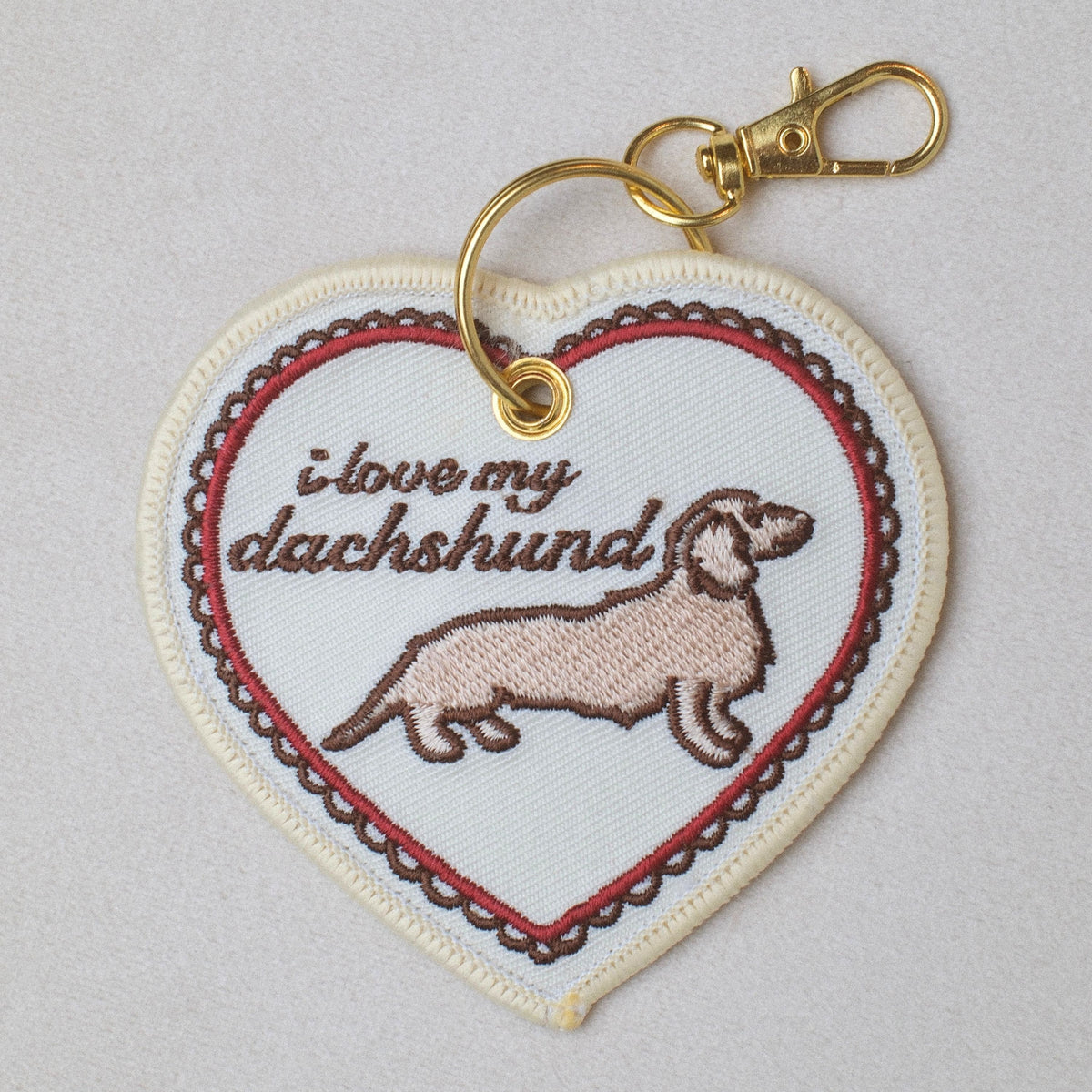 "I love my dachshund" Bag Charm
