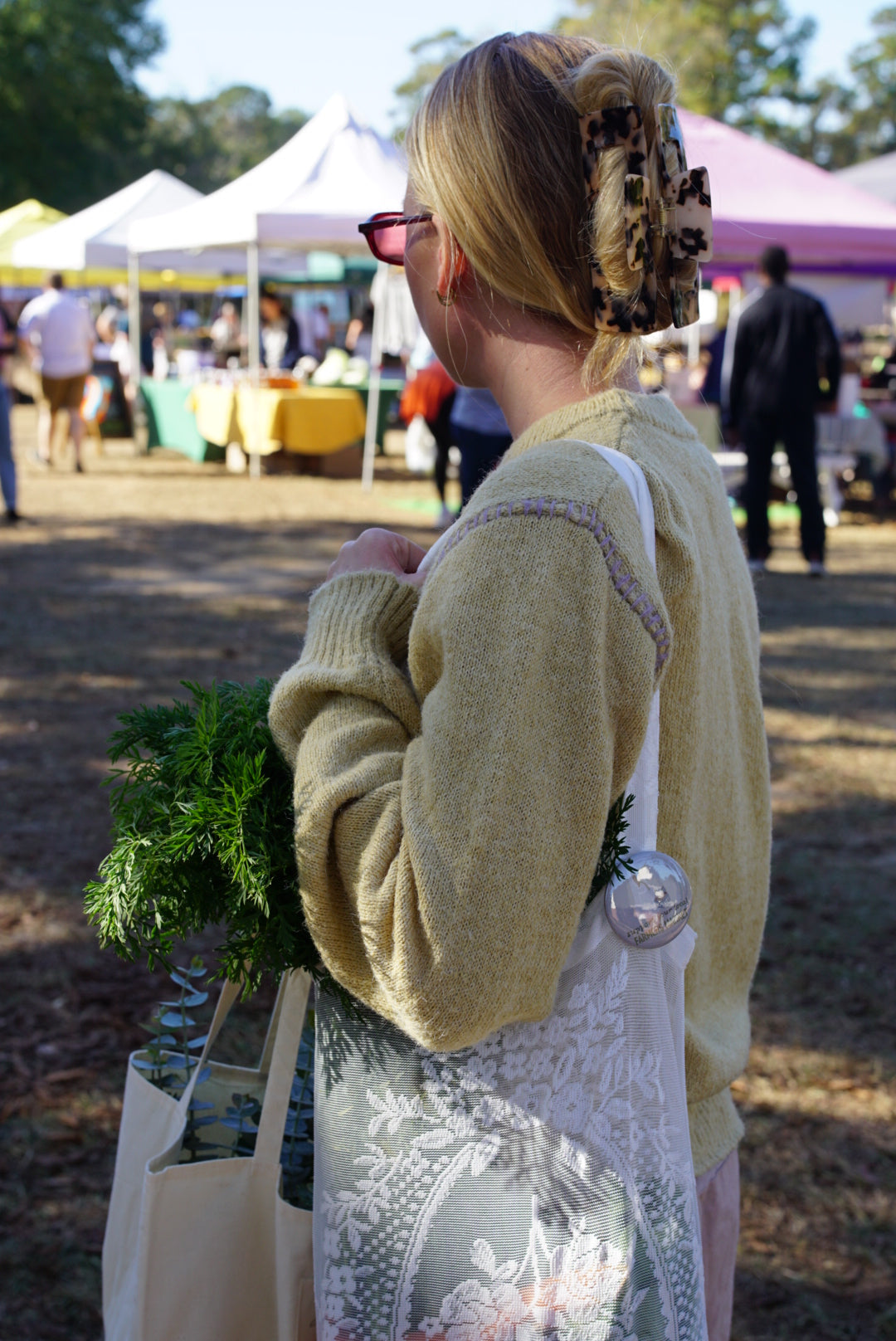 Support Your Local Farmers Market Button