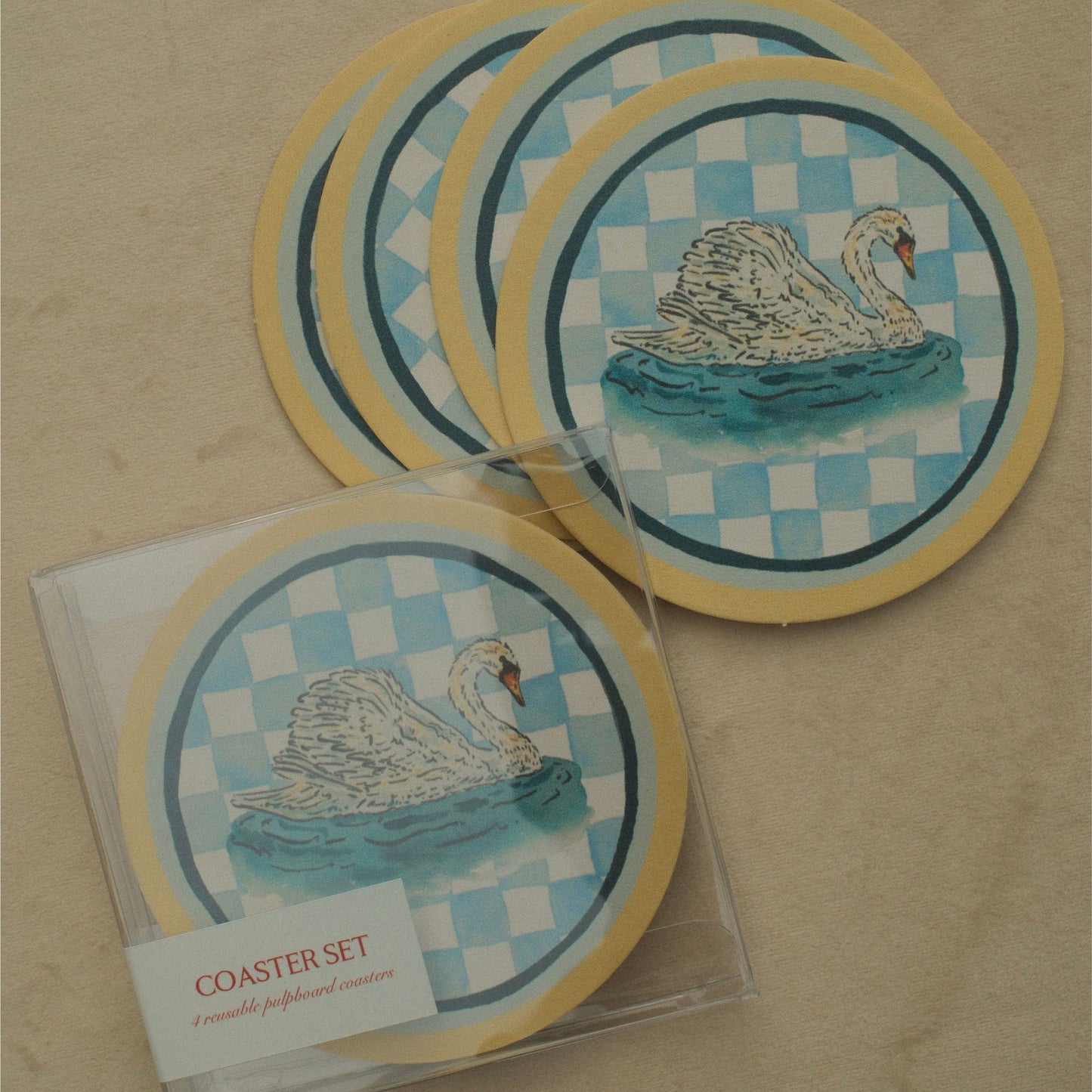 Swan Coaster Set of 4