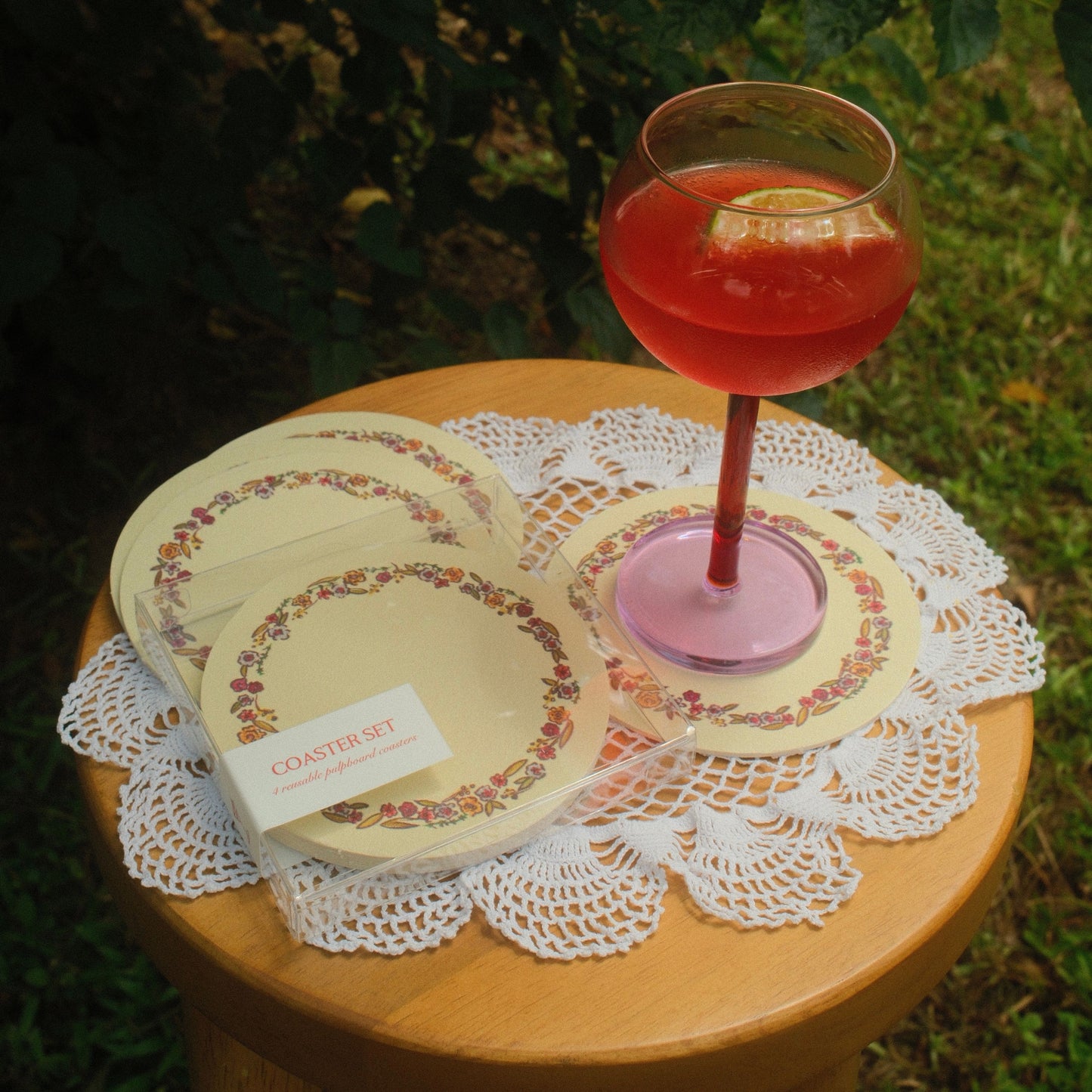 Floral Coaster Set of 4