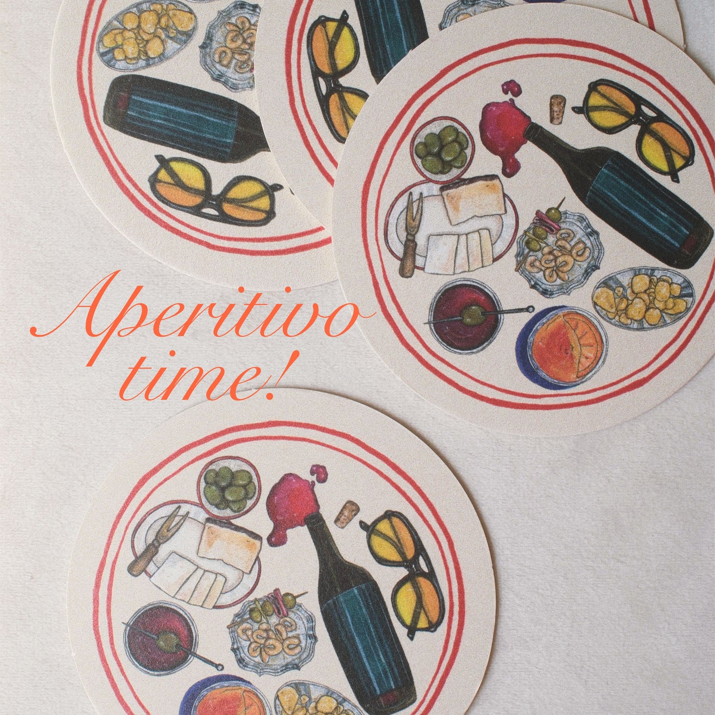 Aperitivo Time! Coaster Set of 4