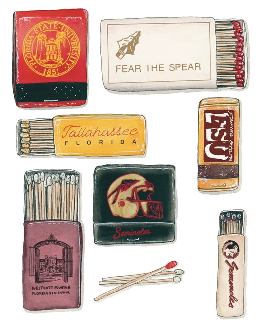 FSU Nostalgic Matchbook Collection Art Print