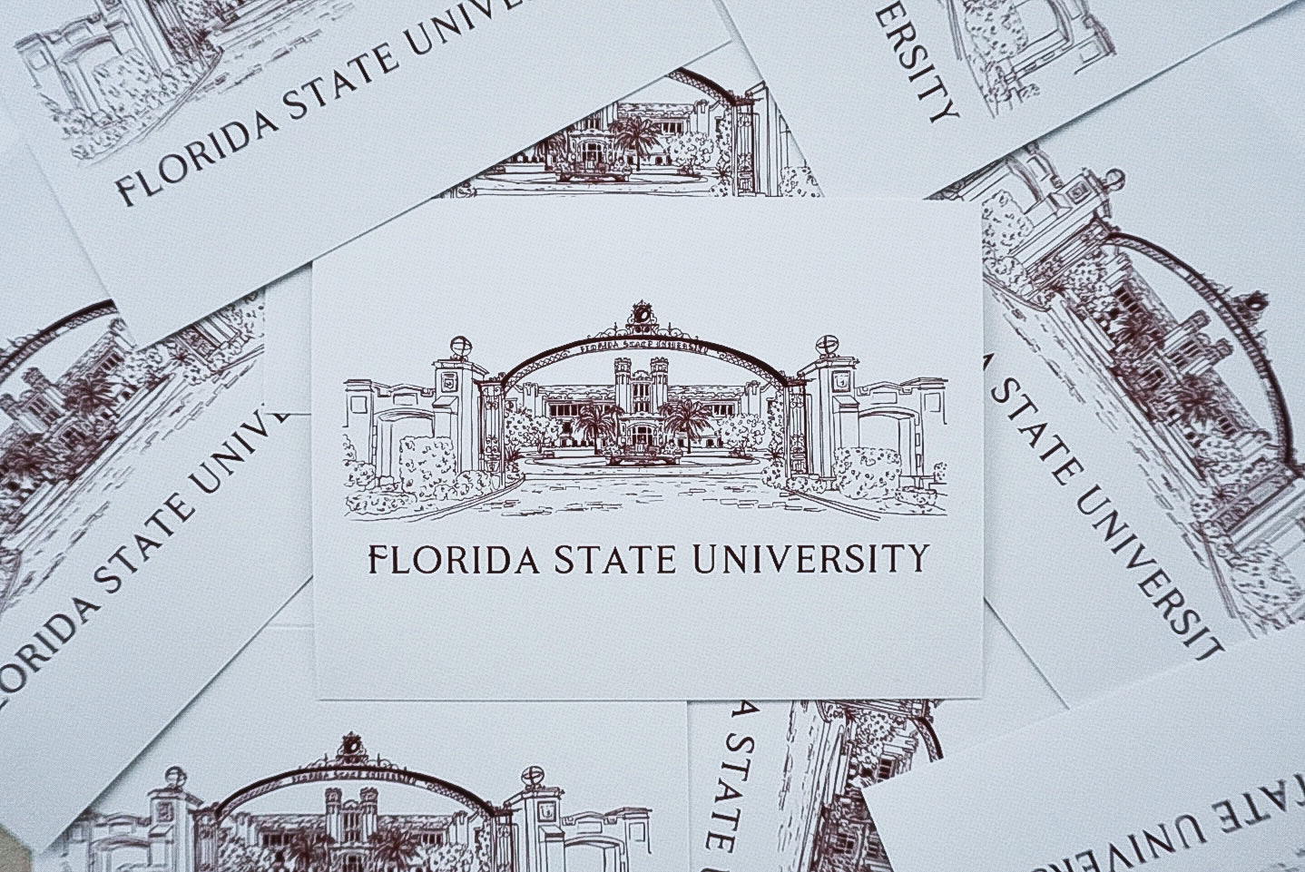 FSU Westcott Fountain Folded Card Set of 12