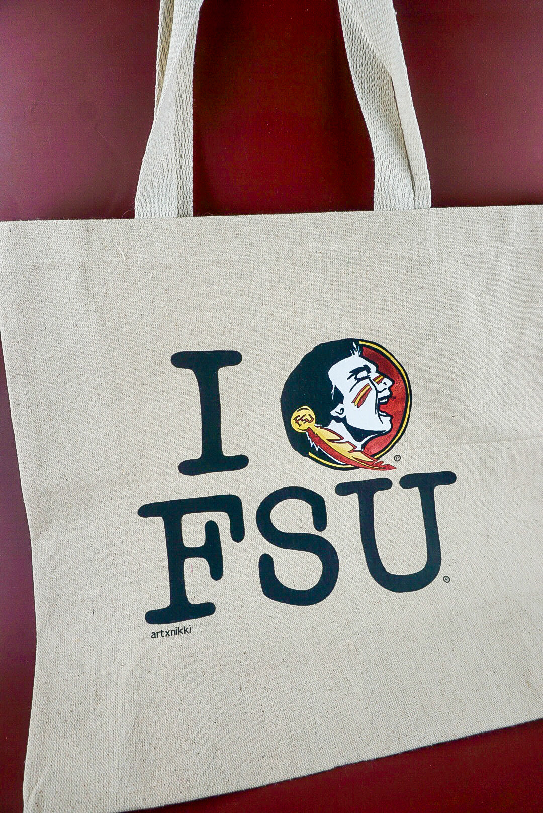 I Heart FSU Logo Tote Bag