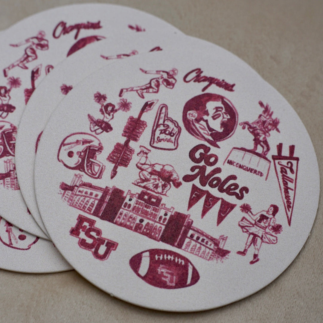 FSU Football Tailgate Coaster Set of 4