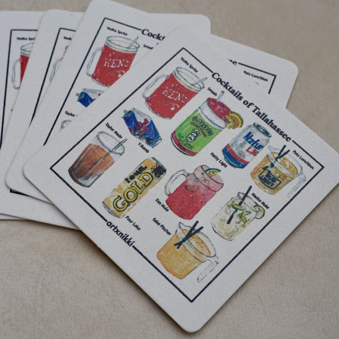Cocktails of Tallahassee Coaster Set of 4