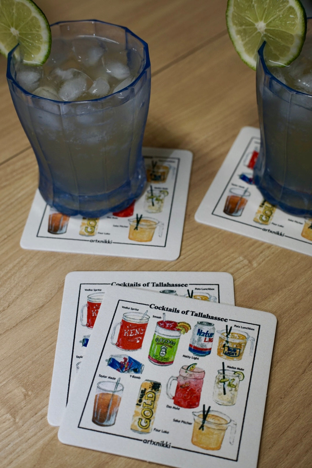 Cocktails of Tallahassee Coaster Set of 4