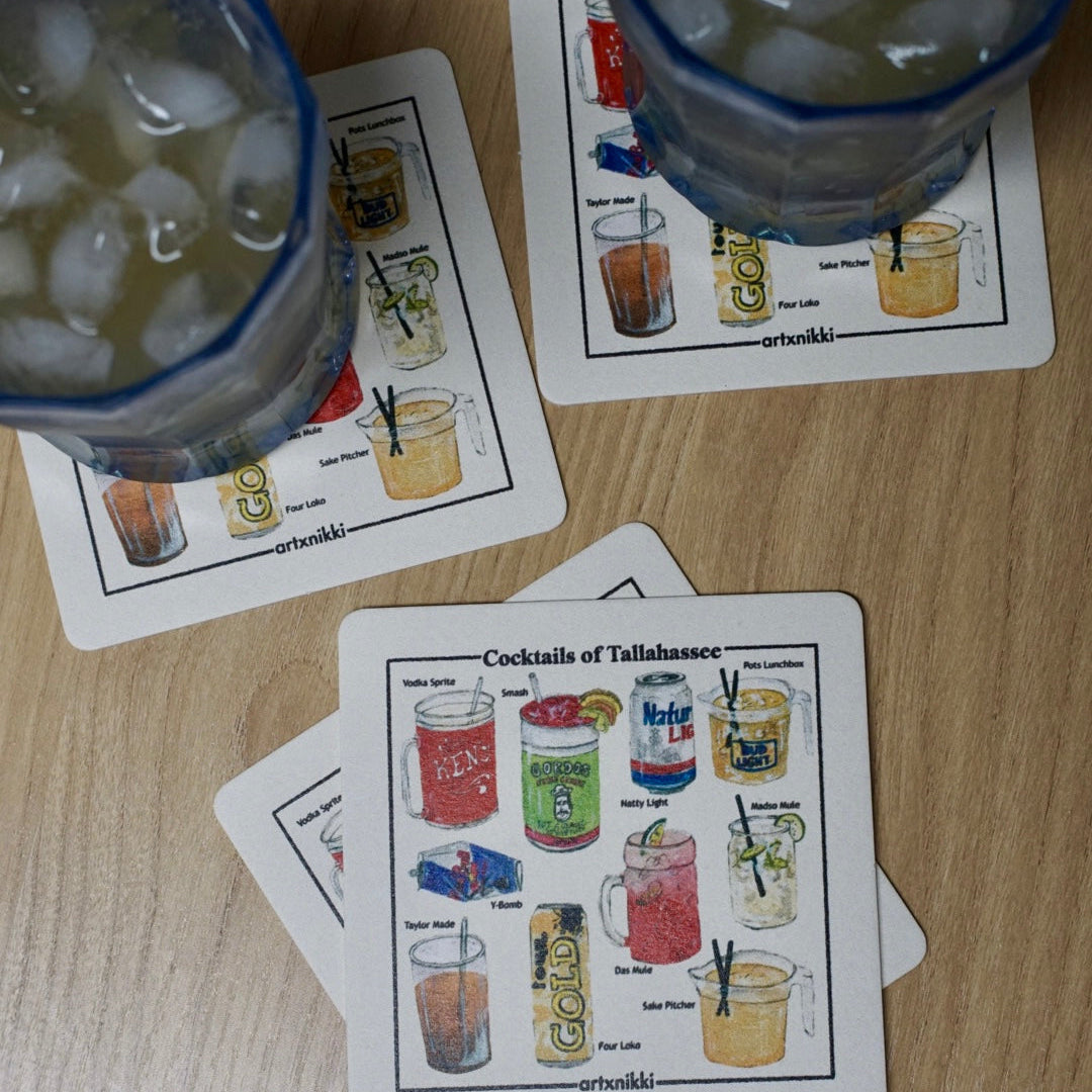 Cocktails of Tallahassee Coaster Set of 4