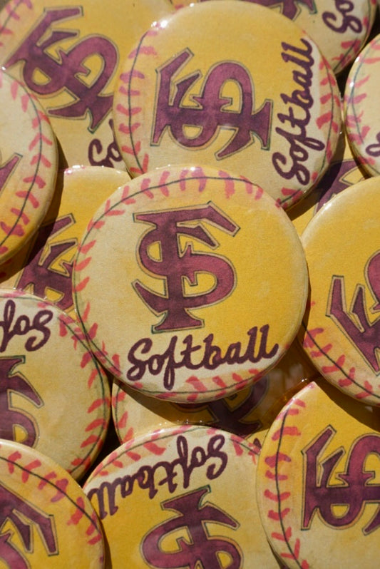 FSU Softball Fan Button