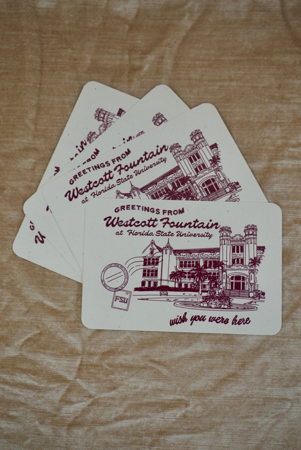 FSU Greetings from Westcott Fountain Postcard