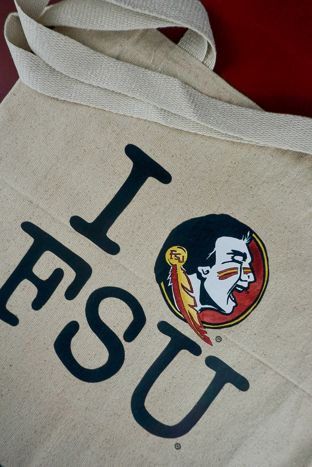 I Heart FSU Logo Tote Bag