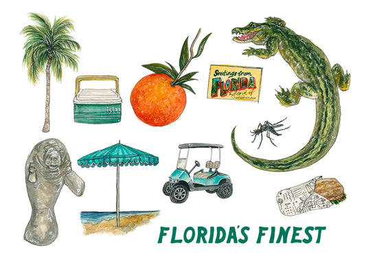 Florida's Finest collage Print