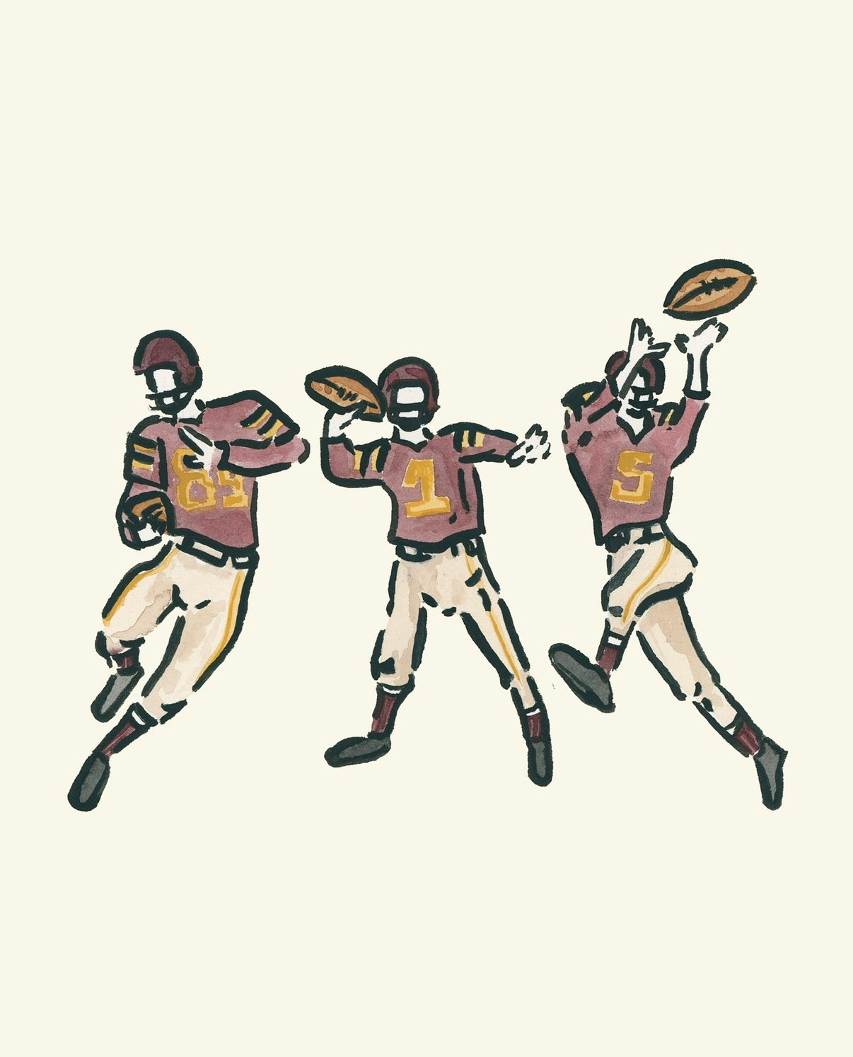 FSU Football Players Art Print