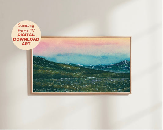 Cool Sunset Landscape Frame TV Downloadable Art