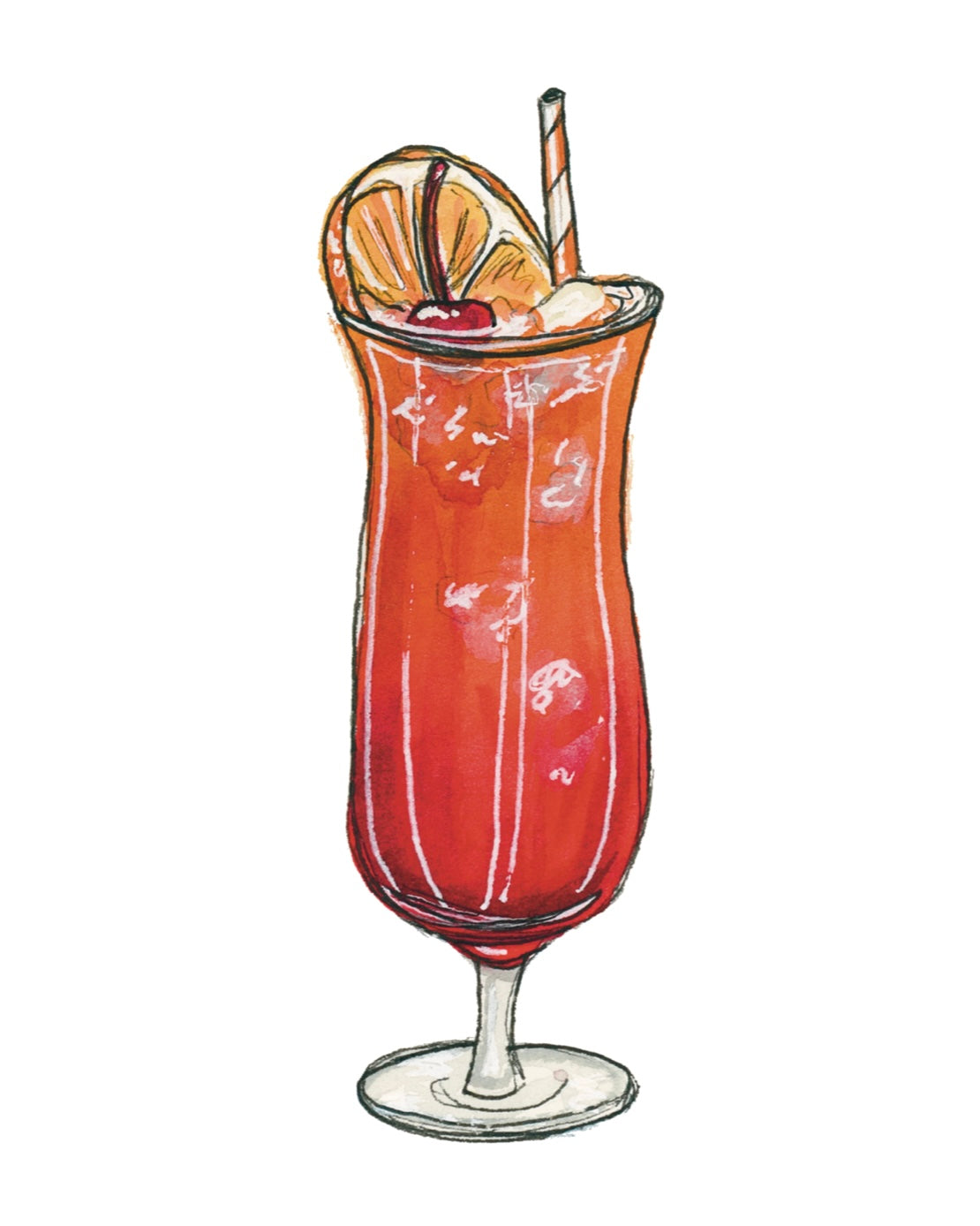 Tequila Sunrise Cocktail Art Print