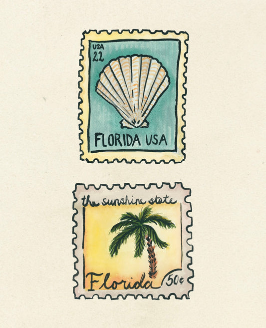 Florida Stamps Fine Art Print