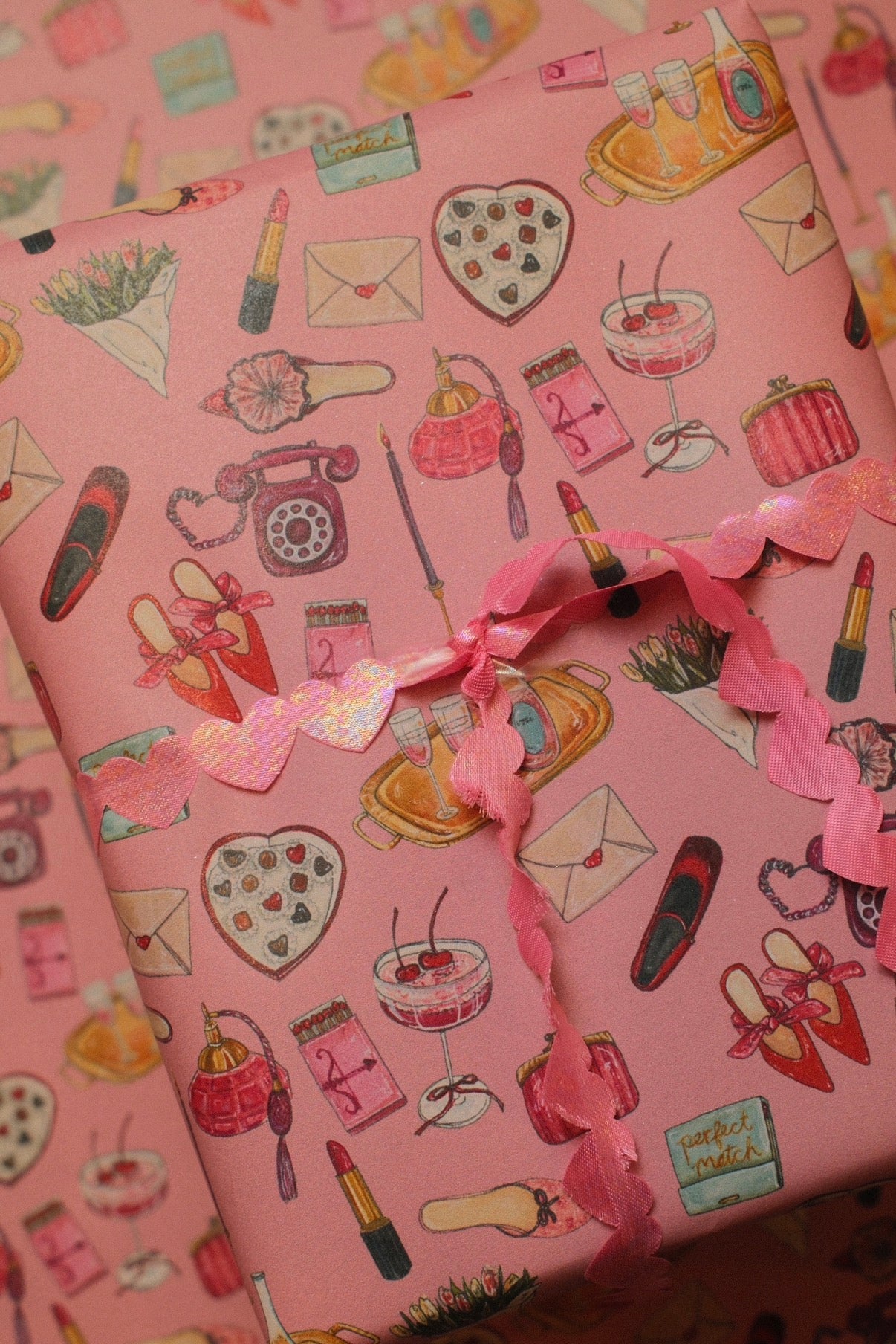 Valentine Hot Date Wrapping Paper