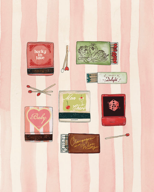 Lucky In Love Matchbooks Art Print