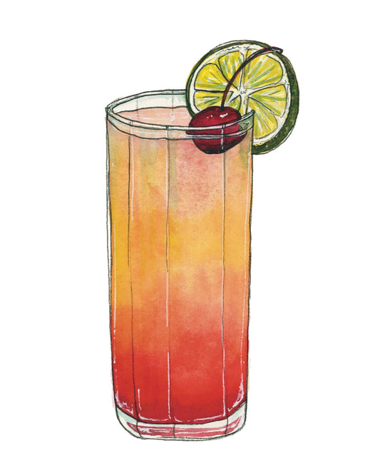 Sea Breeze Cocktail Art Print