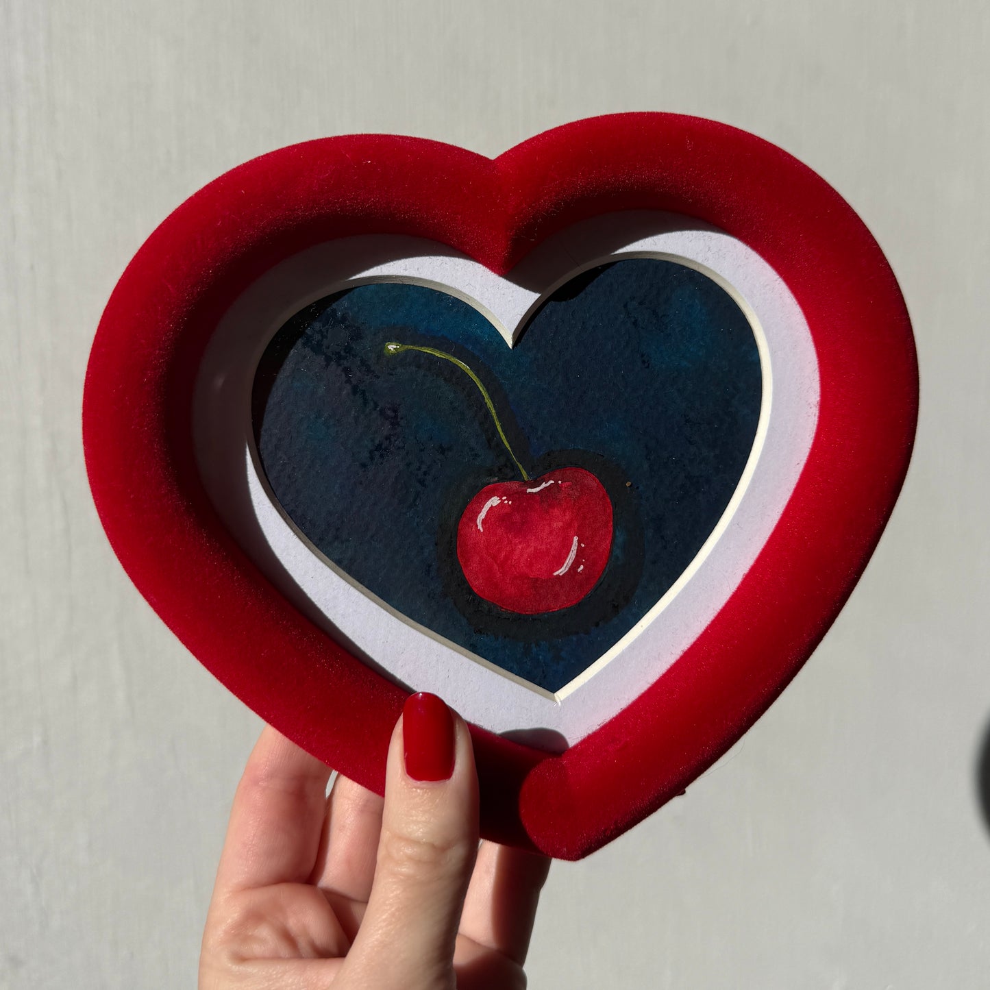 Cherry Studies: Framed Original Watercolor Paintings