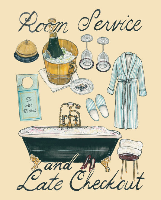 Room Service & Late Checkout Fine Art Print