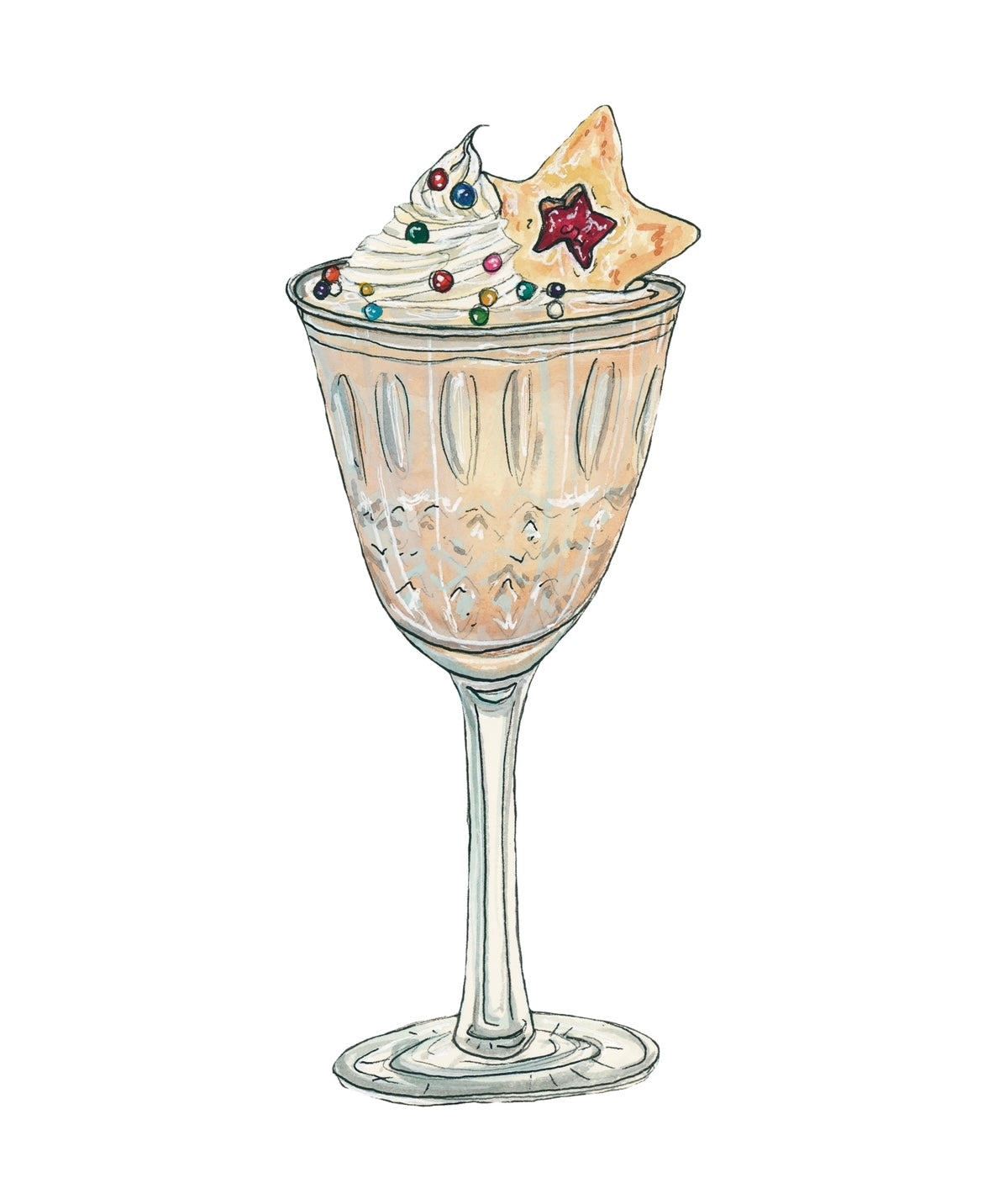 Star Sugar Cookie Martini Art Print