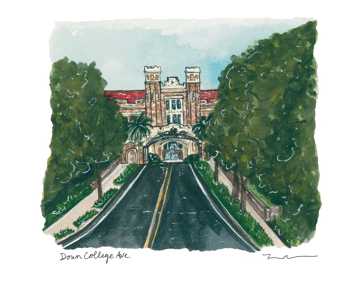 FSU Campus Studies: Westcott Down College Ave Print