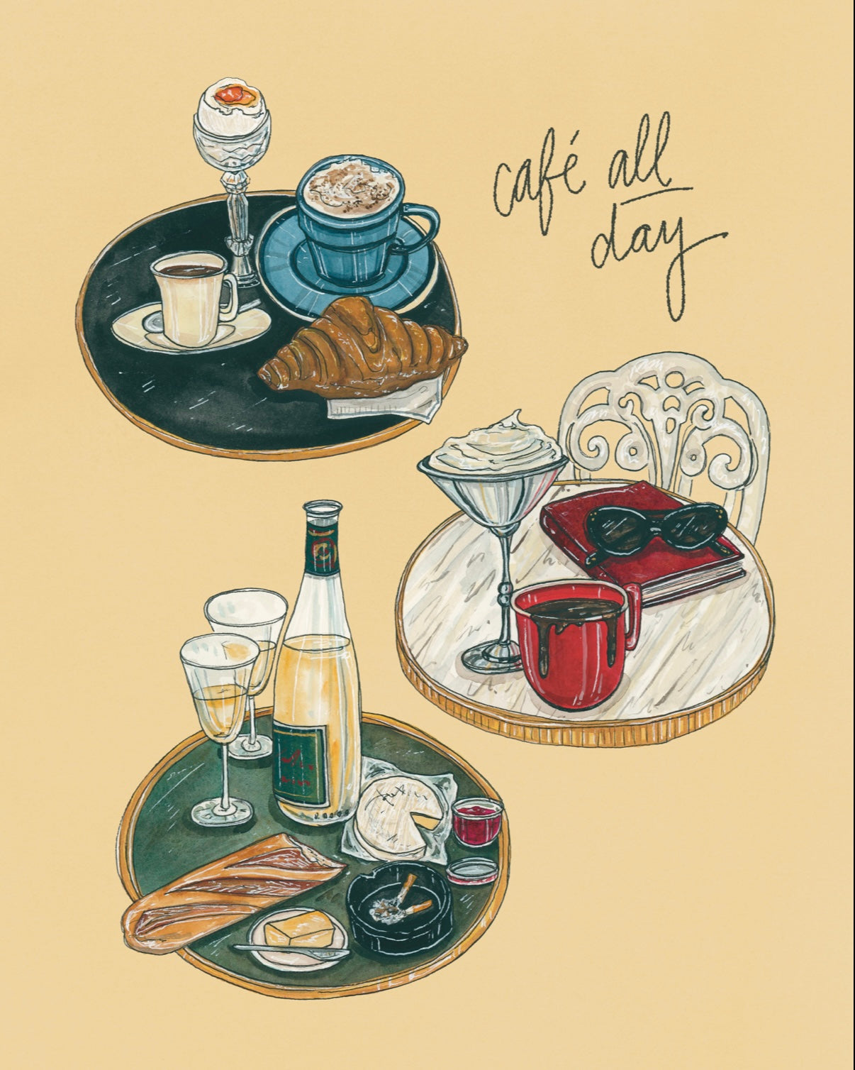 Café All Day Fine Art Print