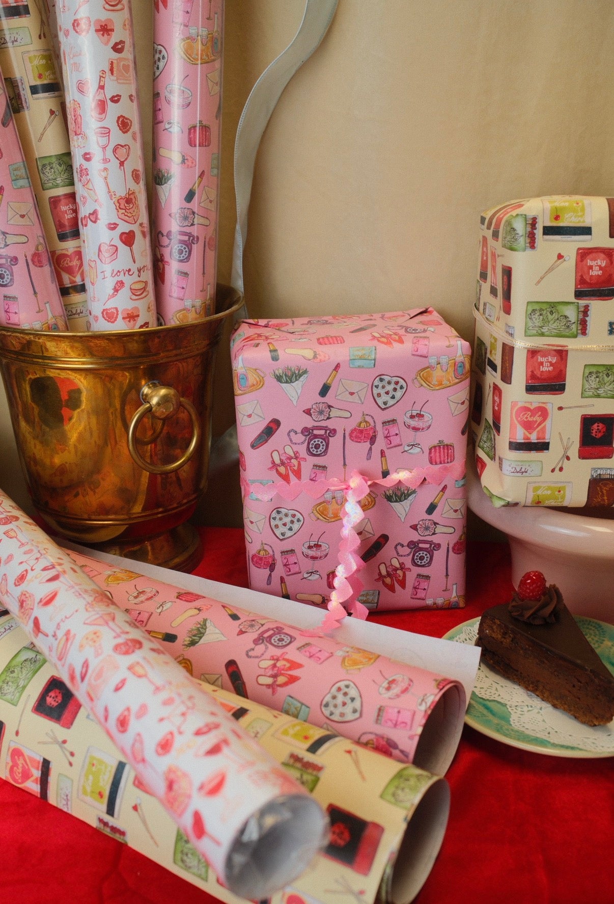 Valentine Hot Date Wrapping Paper