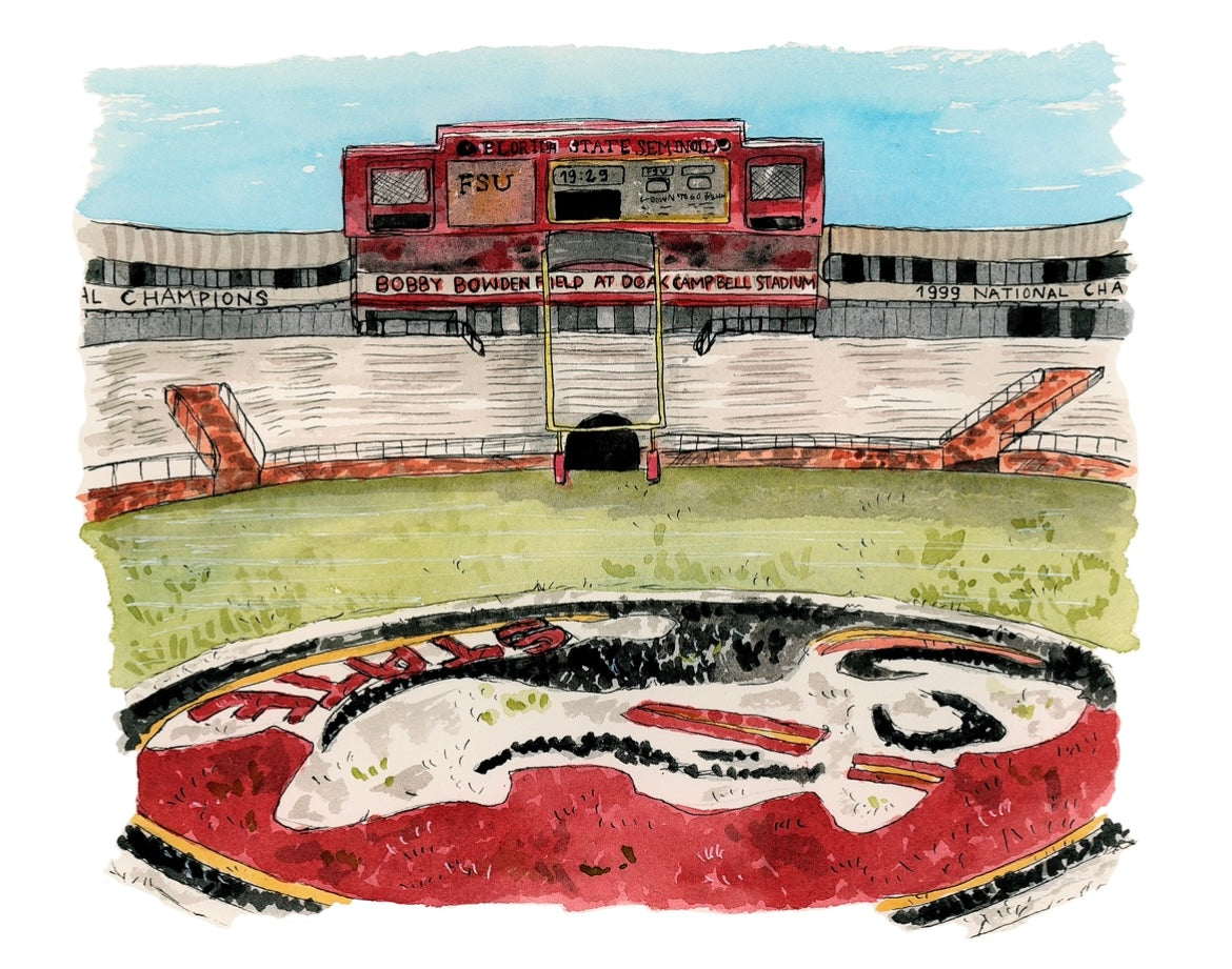 FSU Bobby Bowden Field Print