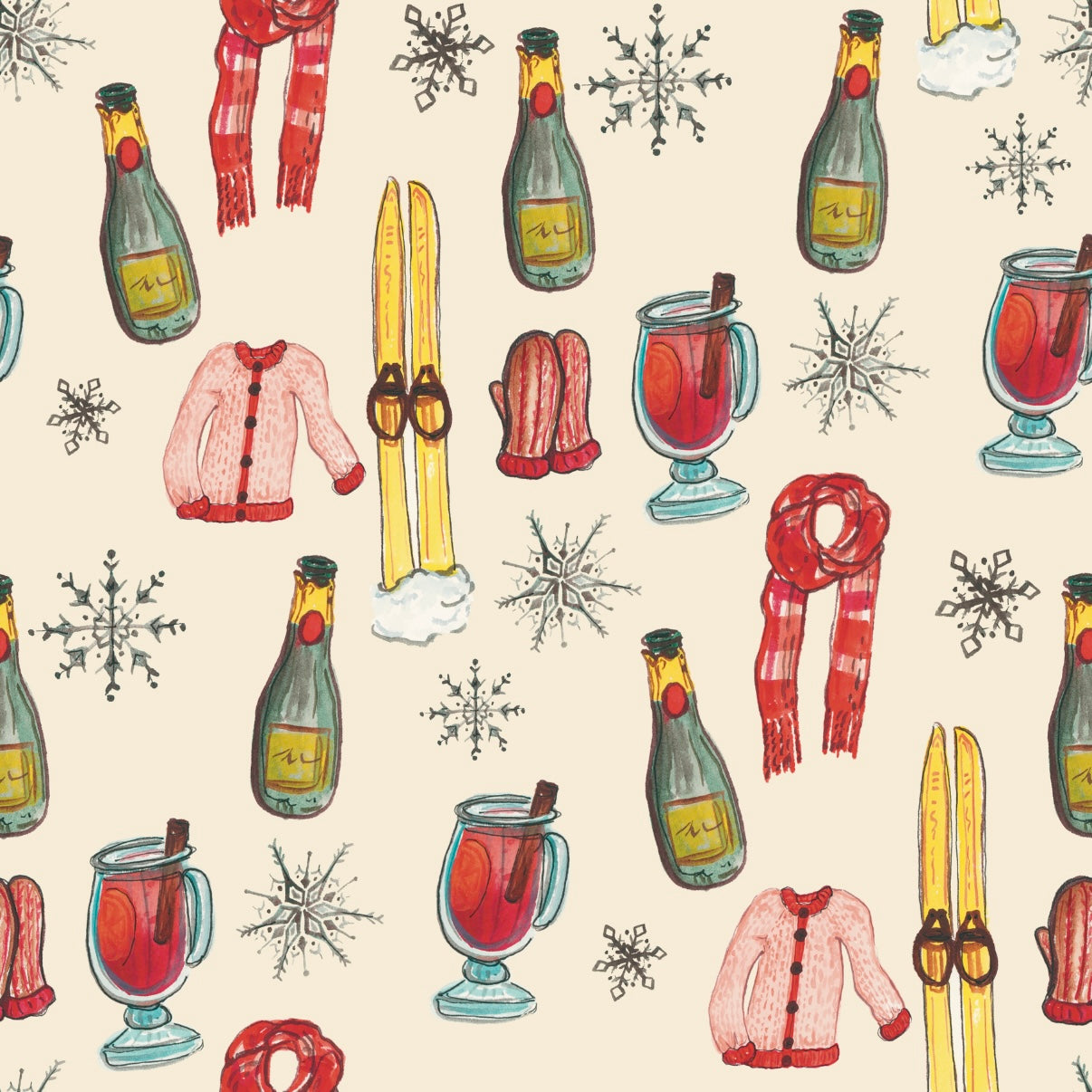 Winter Icons Wrapping Paper