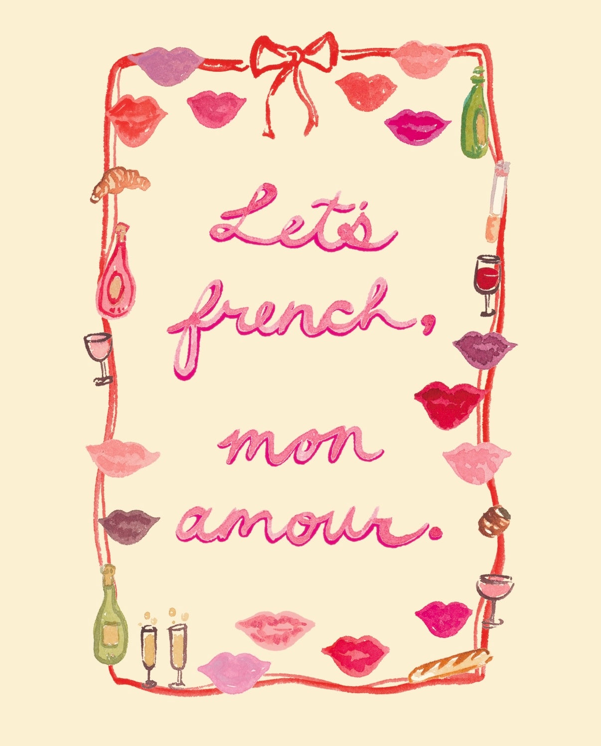 "Let's french, mon amour." Art Print