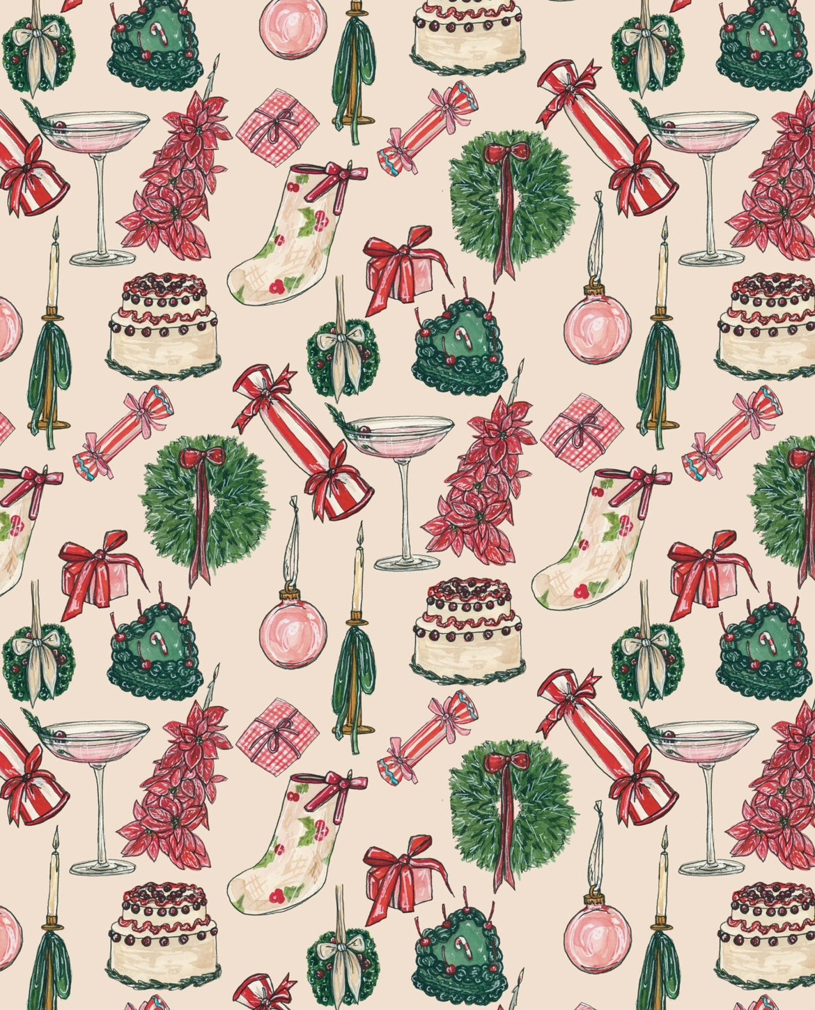 Holiday Cheer Pattern Art Print