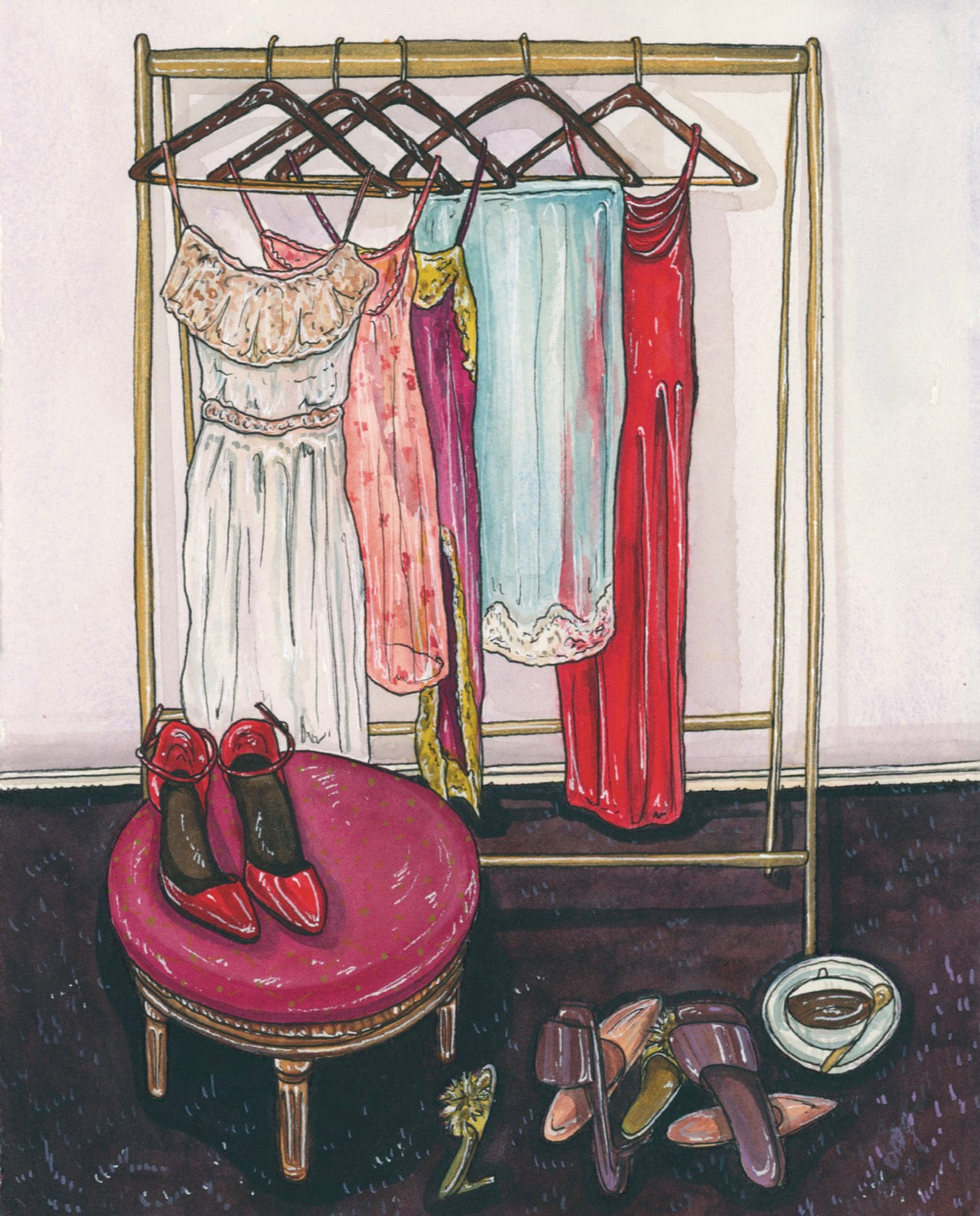 The Art of Picking Out a Dress Fine Art Print