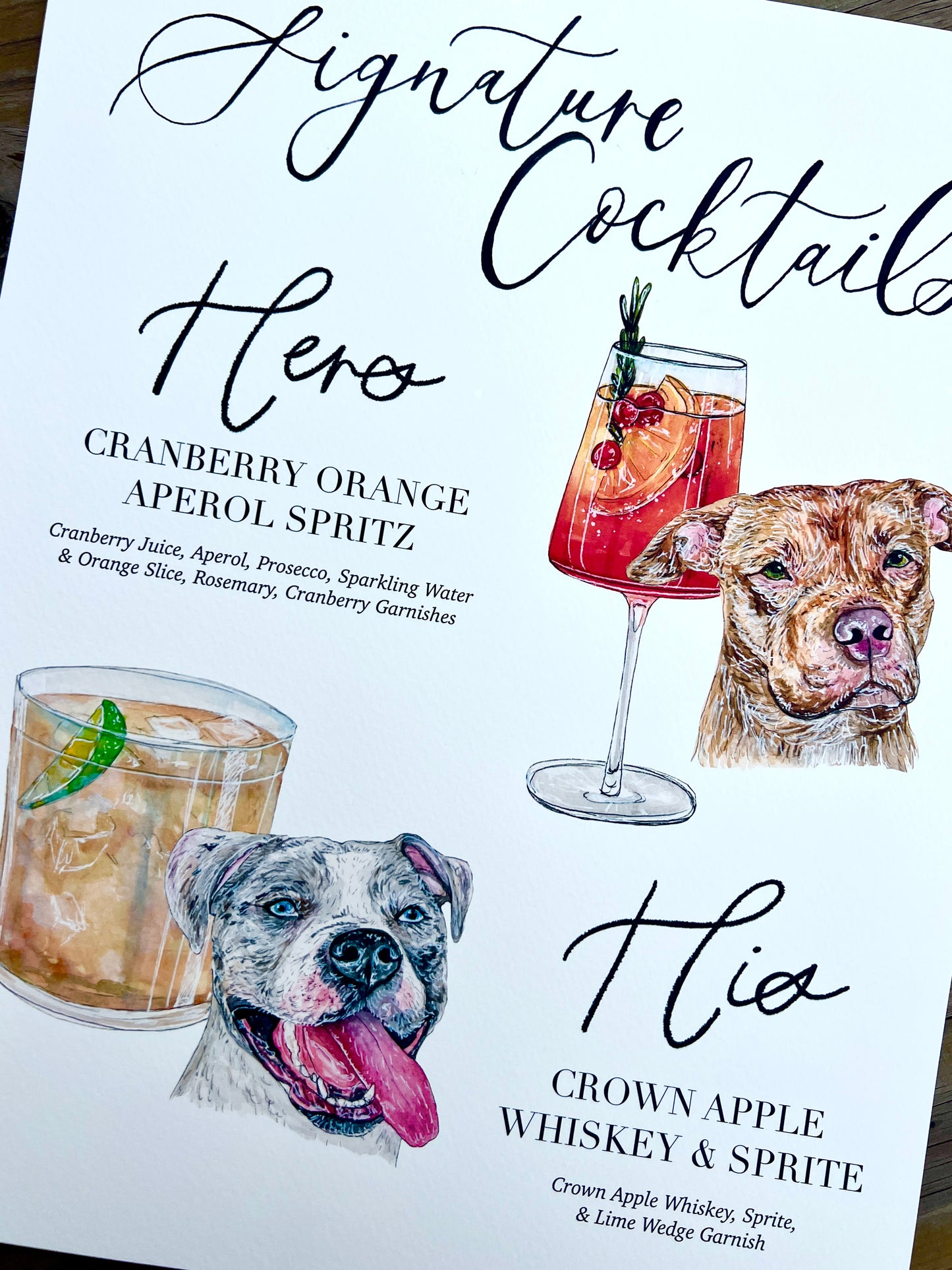 Custom Cocktail Painting + Wedding/Bar Cocktail Signs
