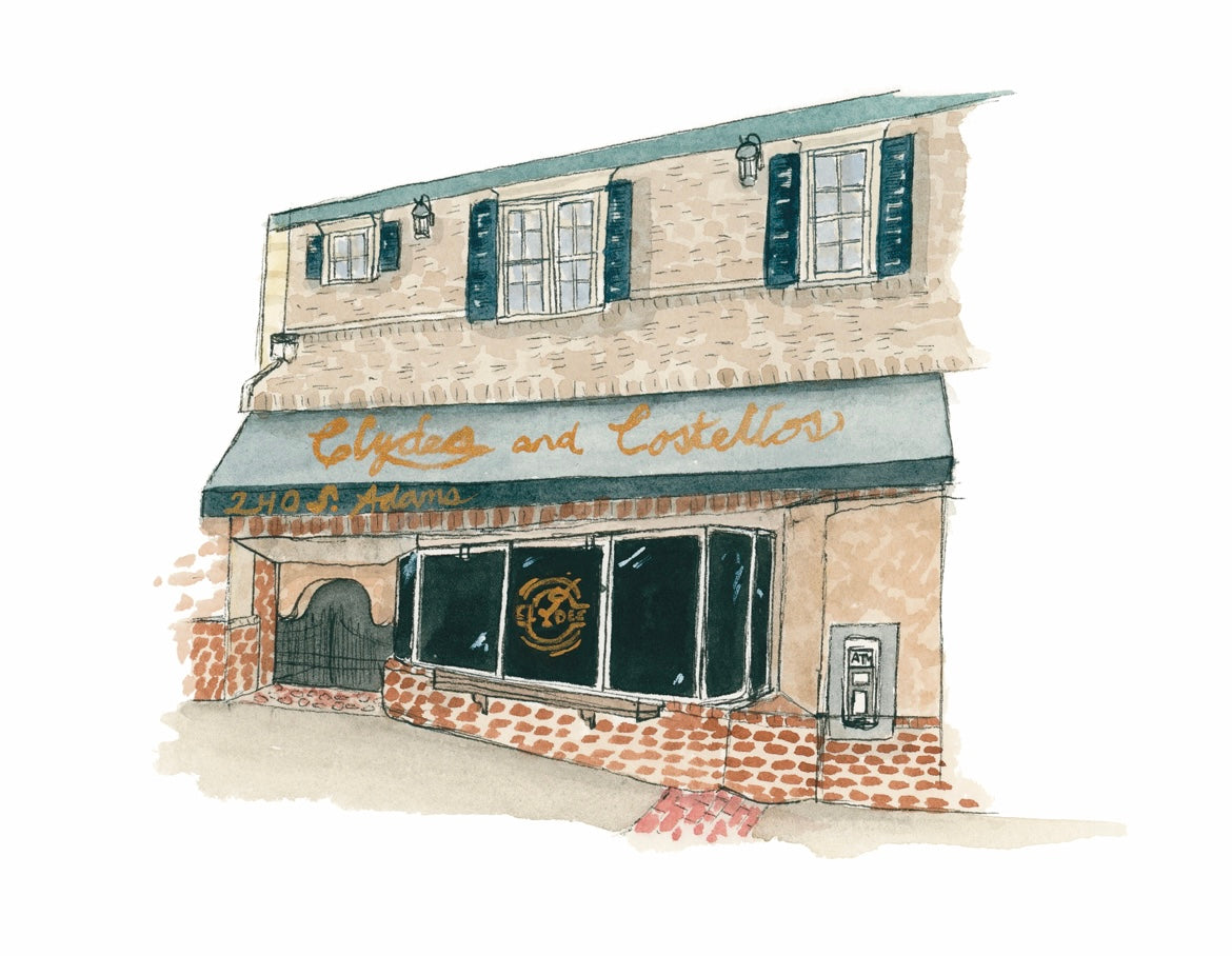 Tallahassee Bars Clydes and Costellos Print